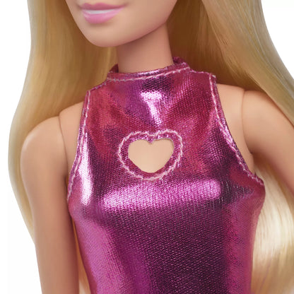 BARBIE madistė blizgančia rožine suknele (HYT88)
