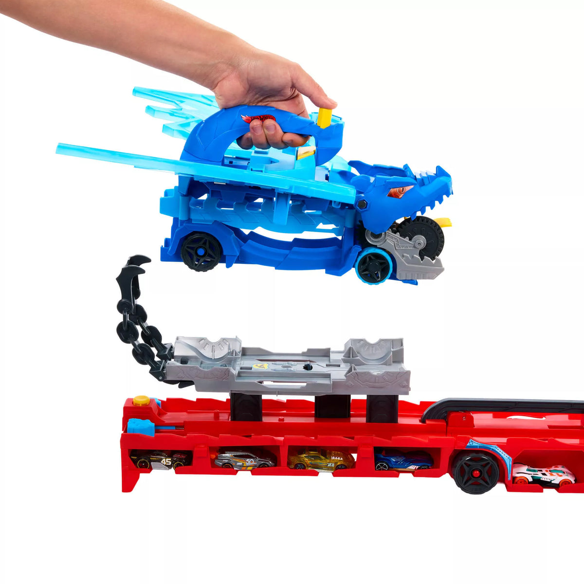HOT WHEELS CITY transporteris – Dvigubas drakonas (JBM72)