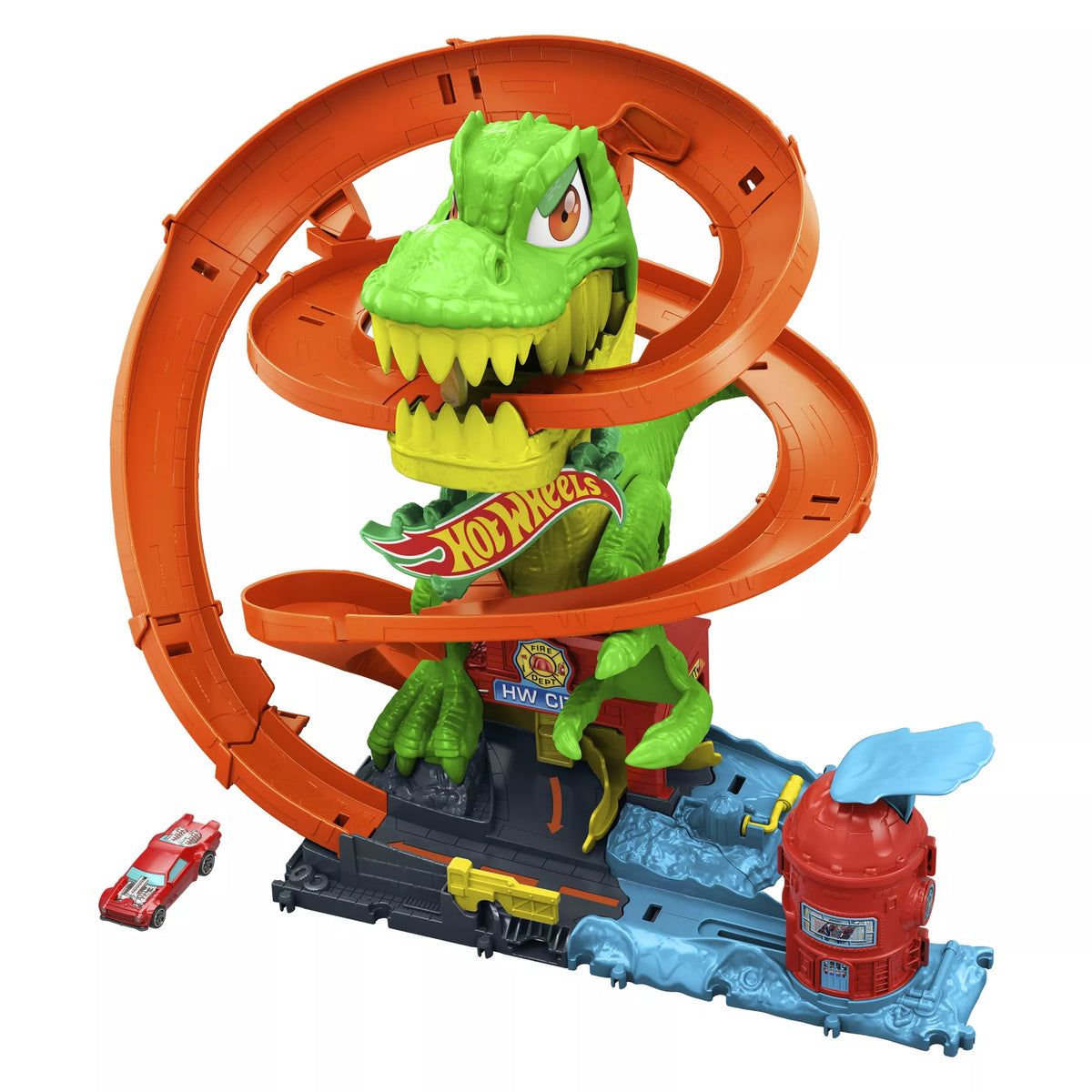 HOT WHEELS CITY rinkinys – Dinozauras gaisrinėje (JBM73)