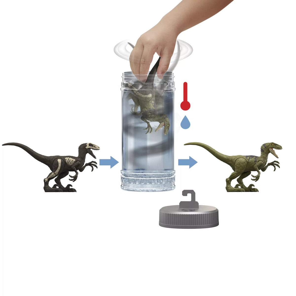 JURASSIC WORLD spalvų keitimo siurprizas (JDC52)
