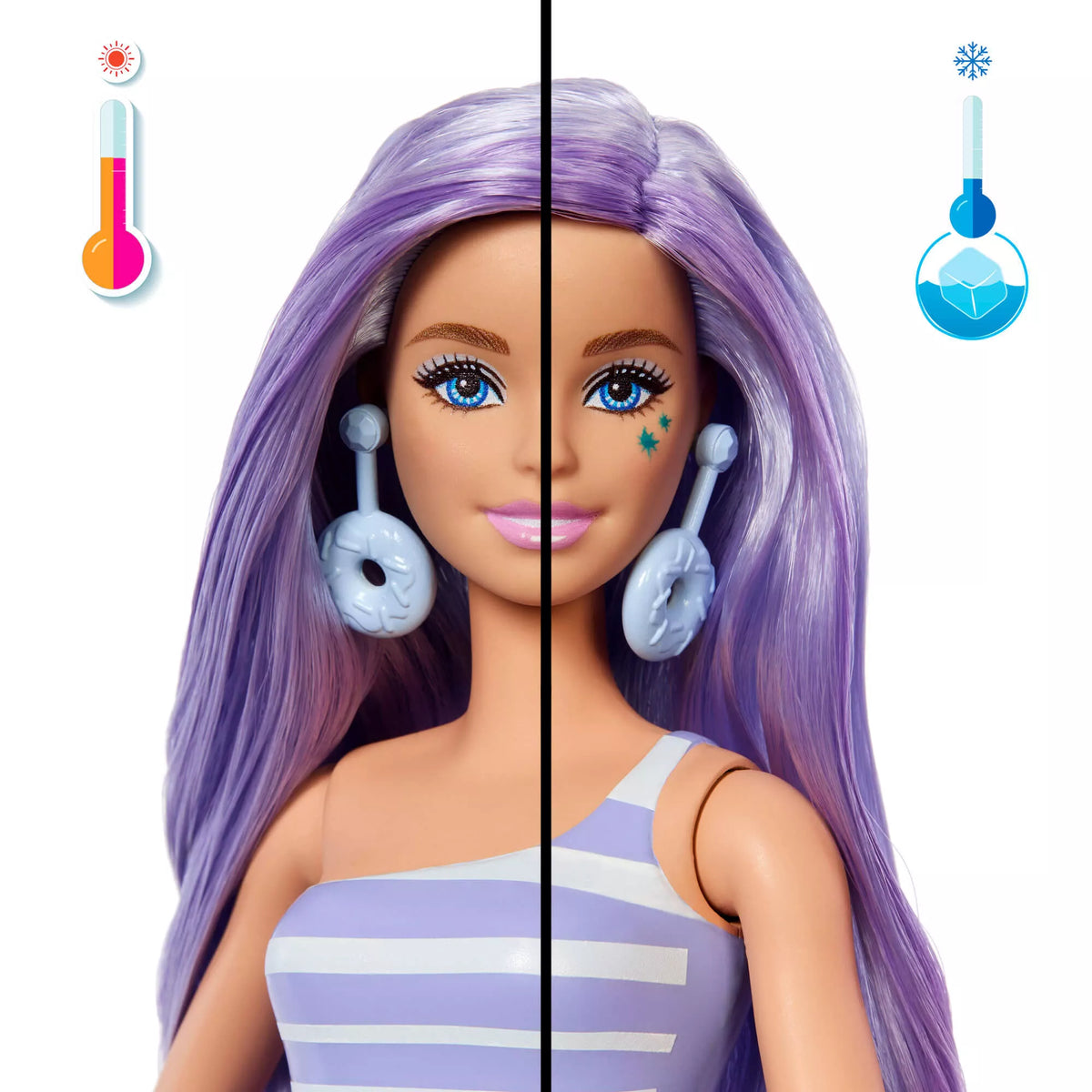 BARBIE POP REVEAL rinkinys – Purple Hair, Sweet Tears serija (JFY60)