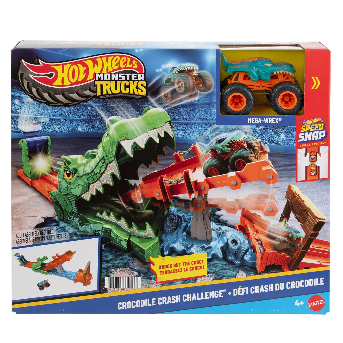 HOT WHEELS MONSTER TRUCKS rinkinys – Krokodilo iššūkis (JJN45)