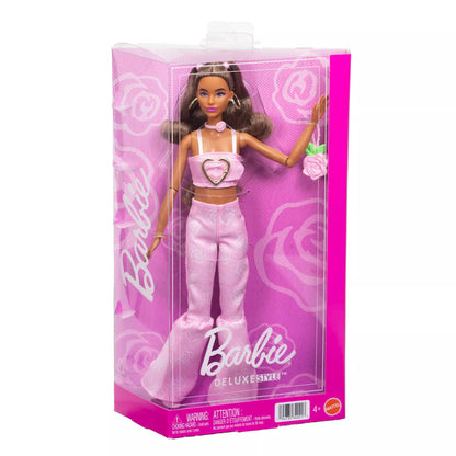 BARBIE DELUXE FASHIONISTAS lėlė rožiniu kostiumėliu
