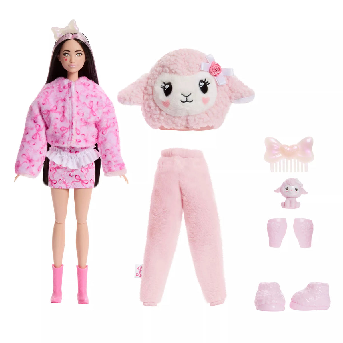 BARBIE CUTIE REVEAL CARE BEARS SWEET BOWS siurprizų rinkinys – avytė (JJP66)
