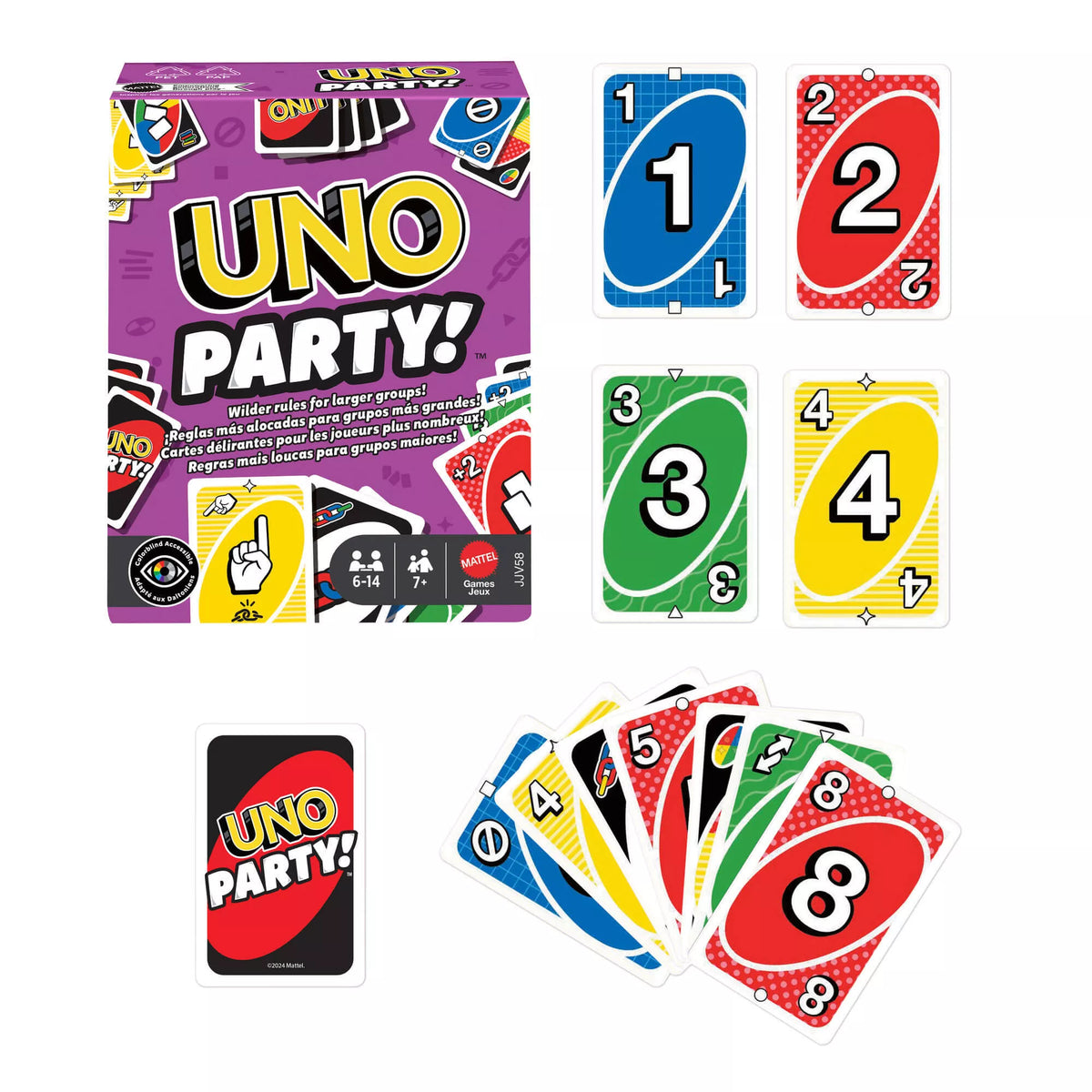 UNO kortos PARTY (atnaujintos) (JJV58)