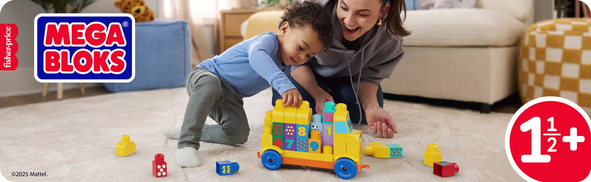 MEGA BLOKS konstravimo ir skaičiavimo autobusas (JKG34)