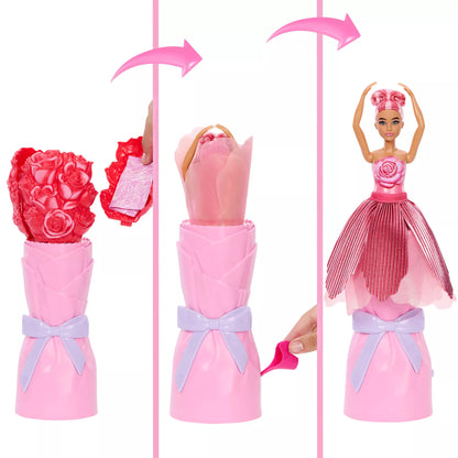 BARBIE ROSE SURPRISE lėlė gėlėje (JMF59)