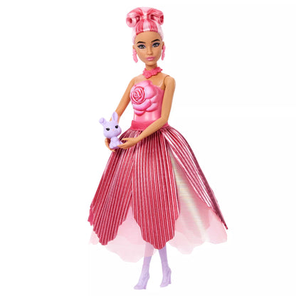 BARBIE ROSE SURPRISE lėlė gėlėje (JMF59)