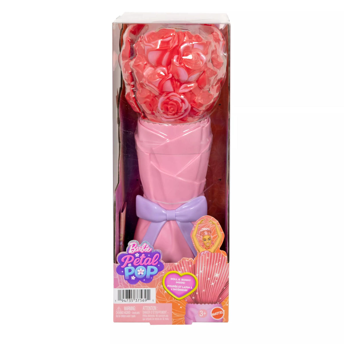 BARBIE ROSE SURPRISE lėlė gėlėje (JMF59)