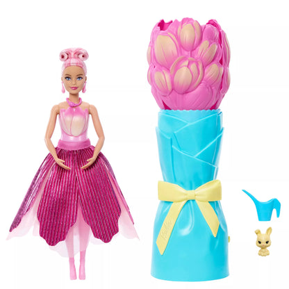 BARBIE TULIP SURPRISE lėlė gėlėje (JMF57)