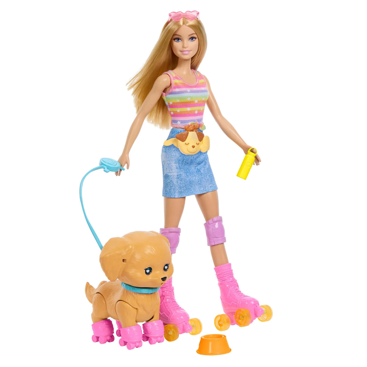 BARBIE SKATE N RUN šviesiaplaukės lėlės su riedučiais rinkinys (JMJ44)