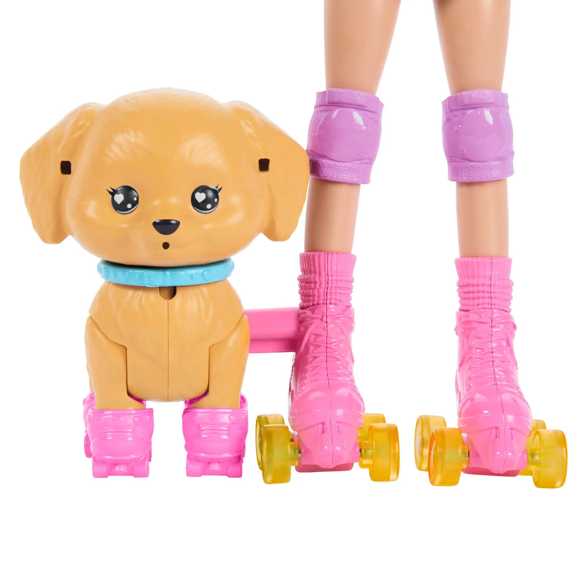 BARBIE SKATE N RUN šviesiaplaukės lėlės su riedučiais rinkinys (JMJ44)