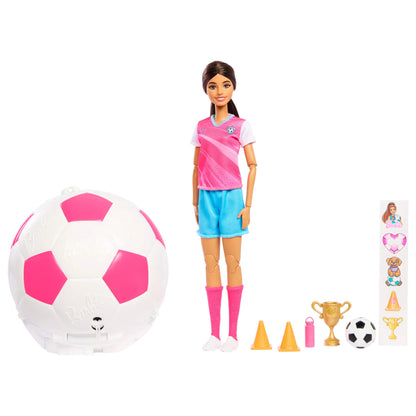BARBIE ROLL & REVEAL futbolininkės staigmenų rinkinys (JMK20)