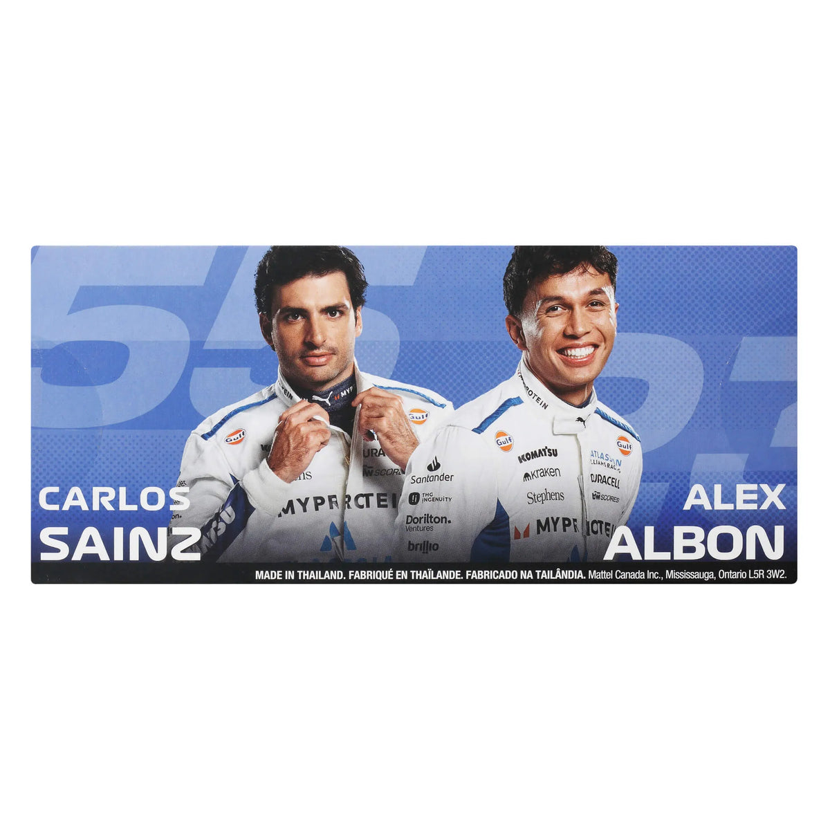 HOT WHEELS PREMIUM F1 Williams Carlos Sainz ir Alexander Albon bolidai (2 vnt.) (JMM98)