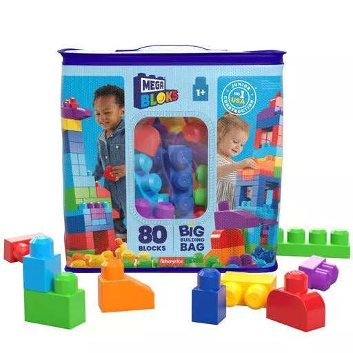 MEGA BLOKS kaladėlių rinkinys (krepšyje 80 det.) (DCH63)