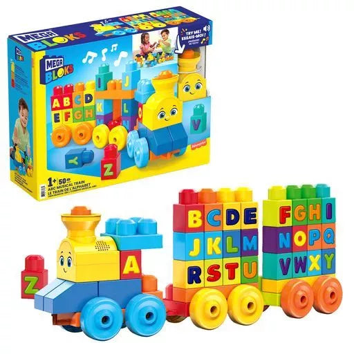 MEGA BLOKS muzikinis abėcėles traukinys (50 det.) (FWK22)