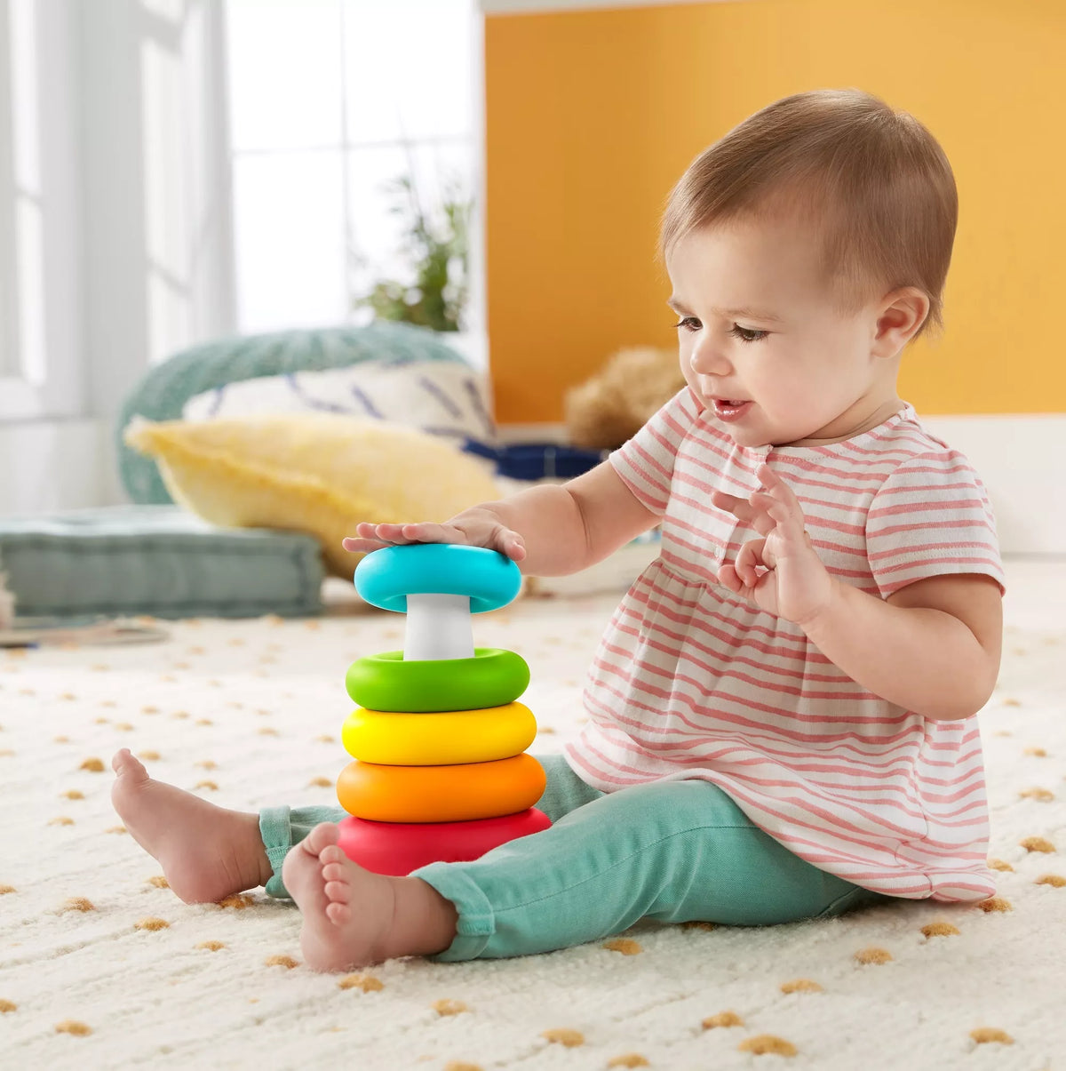 FISHER-PRICE bokštelis eko pakuotėje – Supk ir statyk (GRF09)