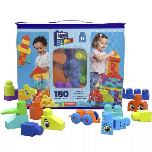 MEGA BLOKS kaladėlių rinkinys (krepšyje 150 det.) (HHM96)