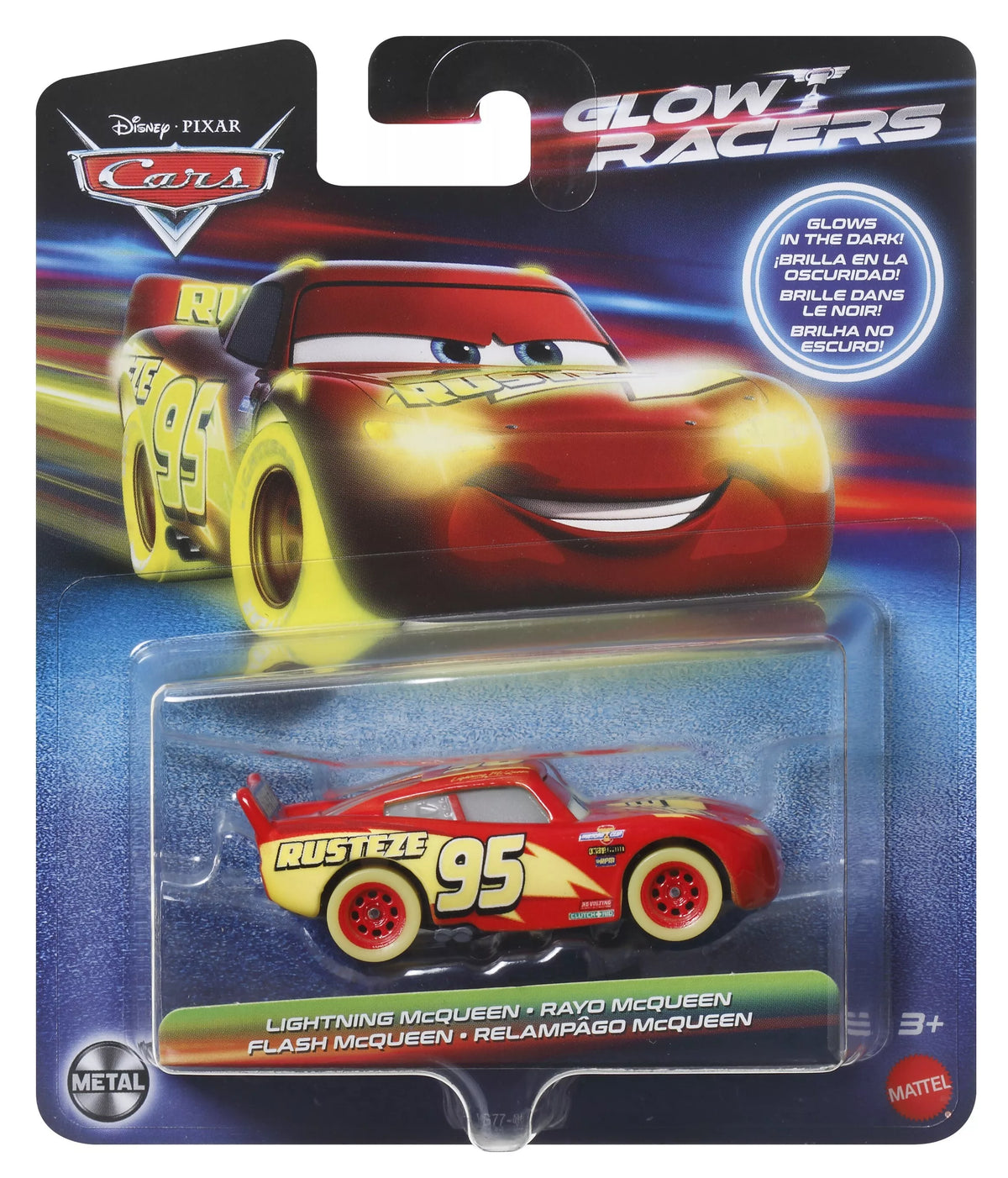 CARS šviečiantis tamsoje automodeliukas (HPG76)