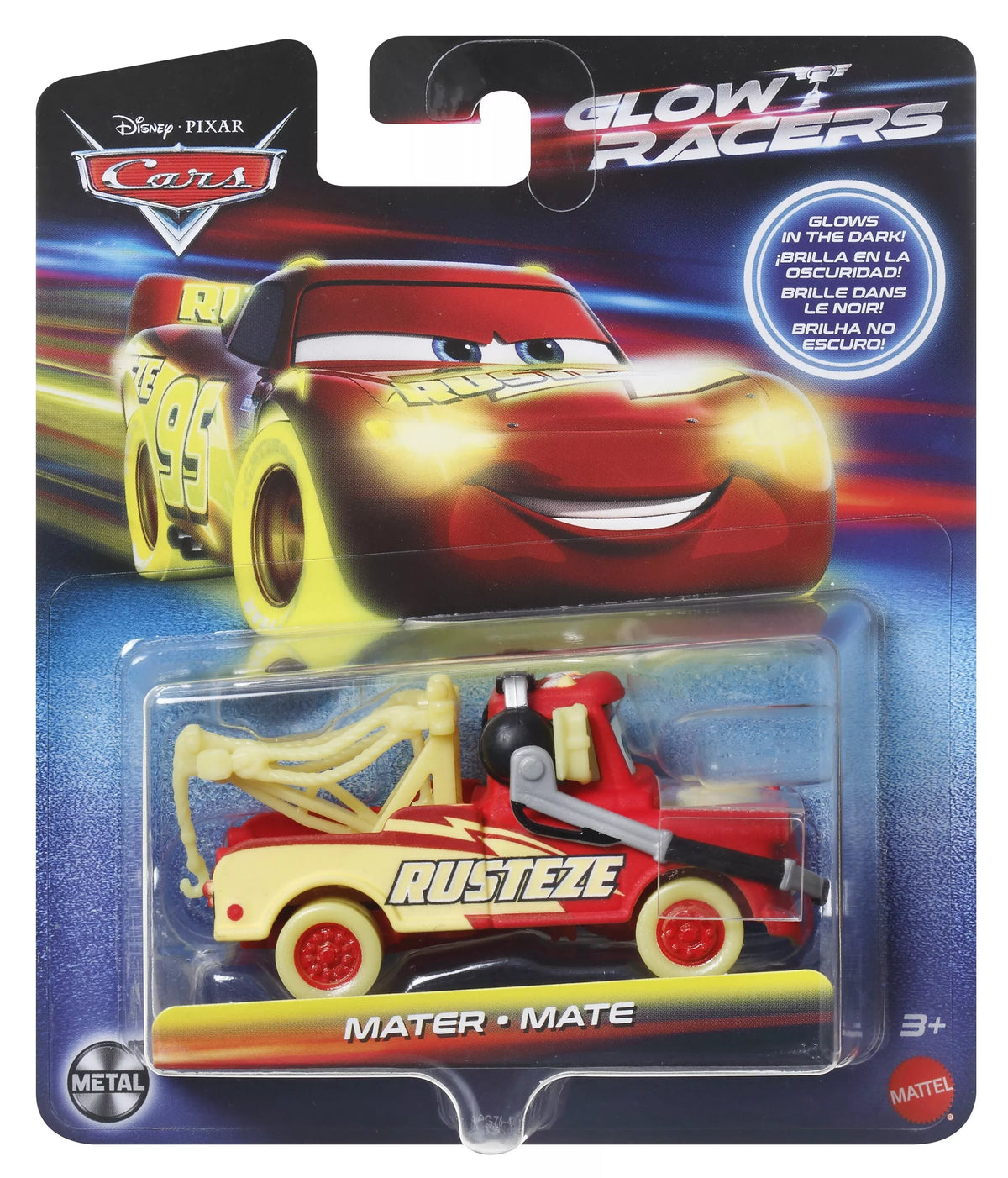 CARS šviečiantis tamsoje automodeliukas (HPG76)