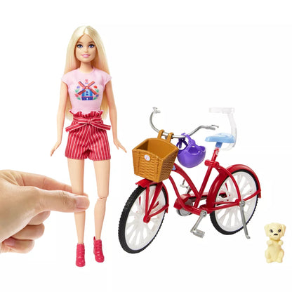 BARBIE lėlės ir dviračio rinkinys (HWJ00)