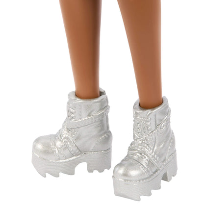 BARBIE FASHIONISTAS lėlė madistė mėlyna suknele (JJN61)