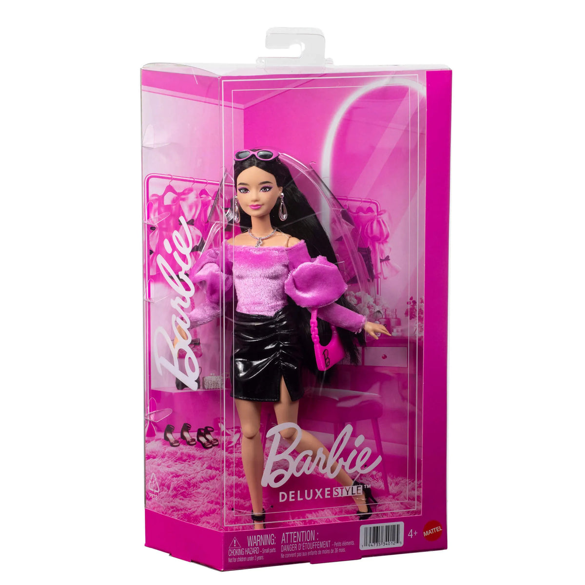 BARBIE DELUXE FASHIONISTAS mados lėlė rožine palaidine (JJN76)