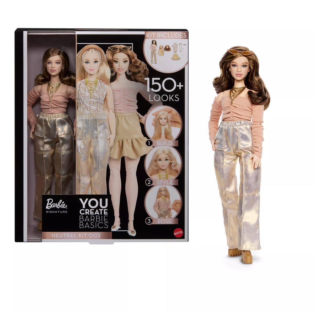 BARBIE YOU CREATE BASICS lėlė šviesiais plaukais (JJX37)