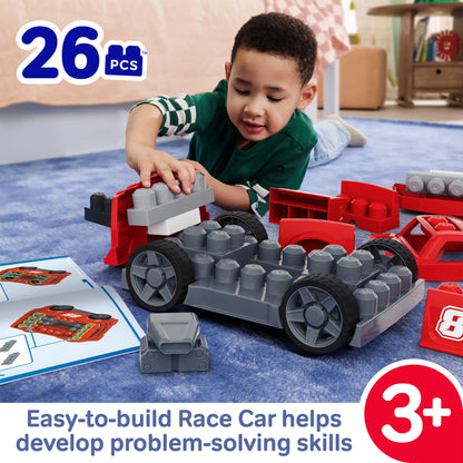 MEGA BLOKS BUILD AND GO 3 in 1 lenktyninio automobilio konstruktorius (JKG35)