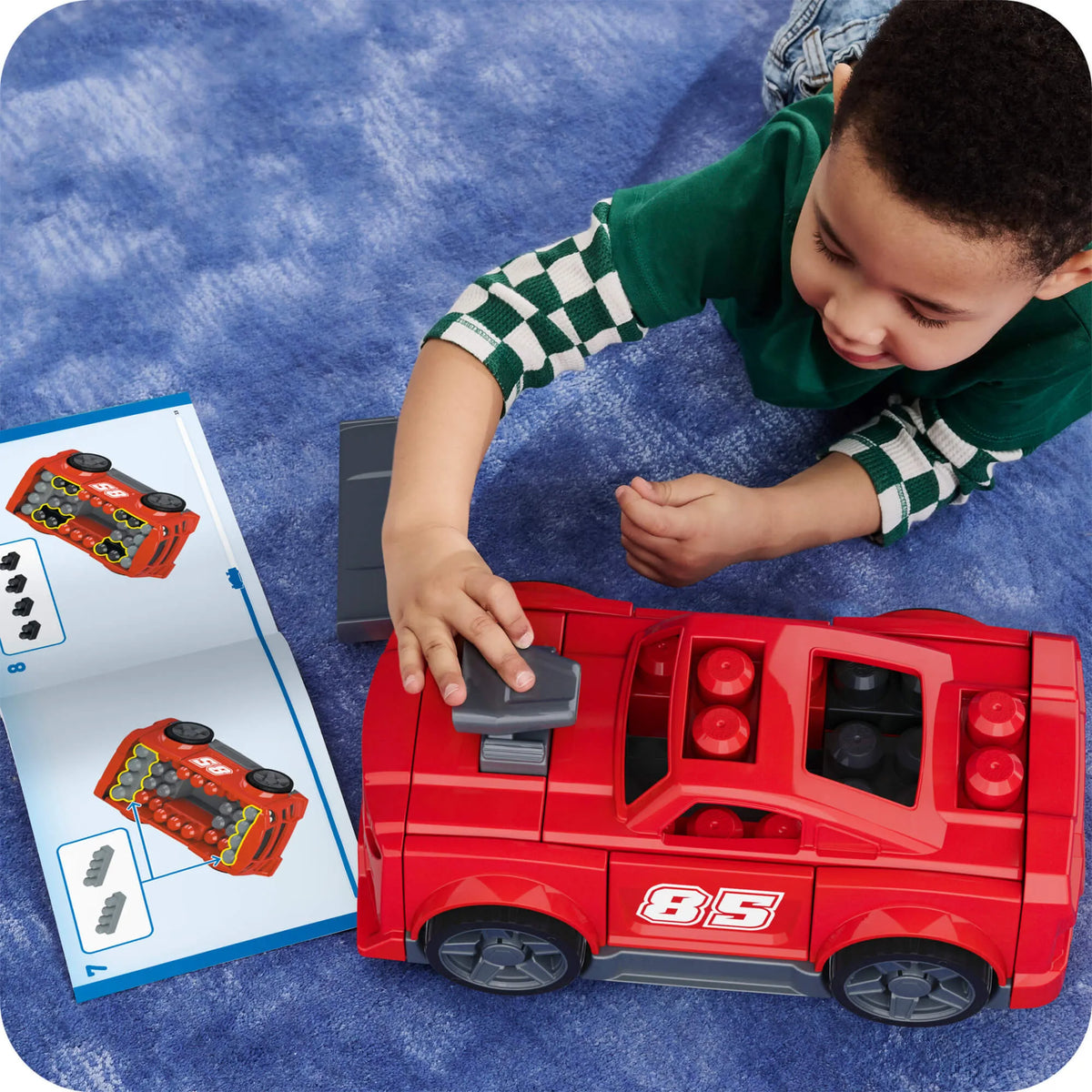 MEGA BLOKS BUILD AND GO 3 in 1 lenktyninio automobilio konstruktorius (JKG35)