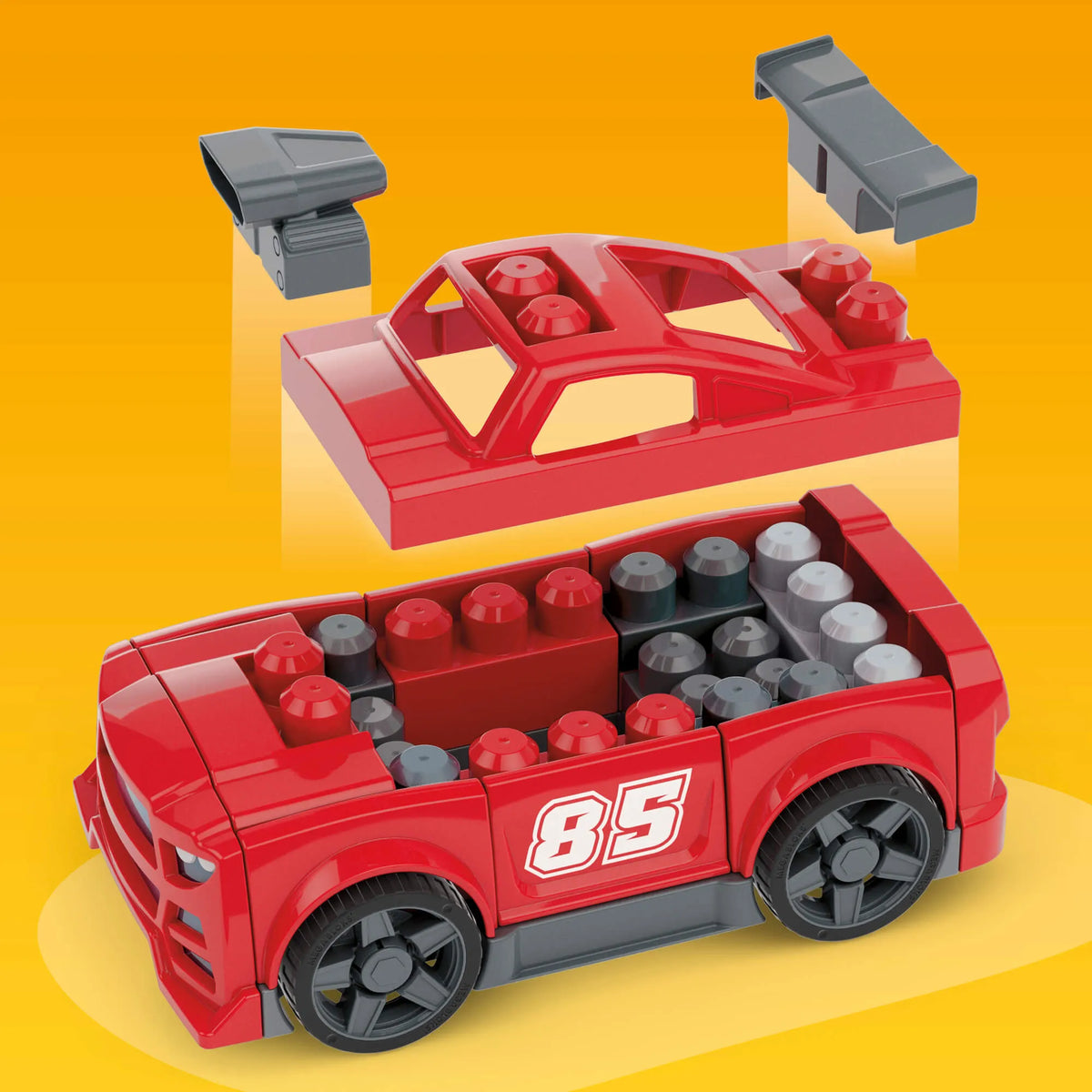 MEGA BLOKS BUILD AND GO 3 in 1 lenktyninio automobilio konstruktorius (JKG35)