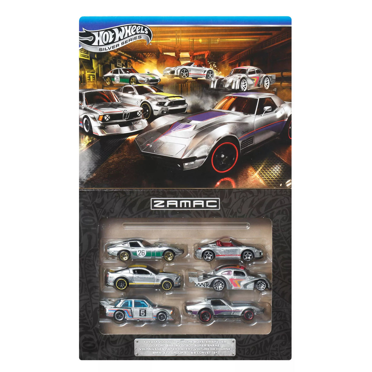 HOT WHEELS šešių ZAMAC automodeliukų rinkinys (JLB26)