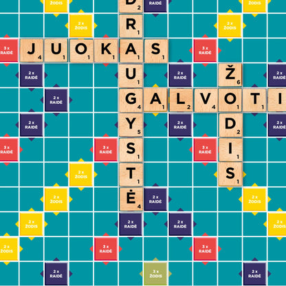 Stalo žaidimas SCRABBLE (medinis, LT)