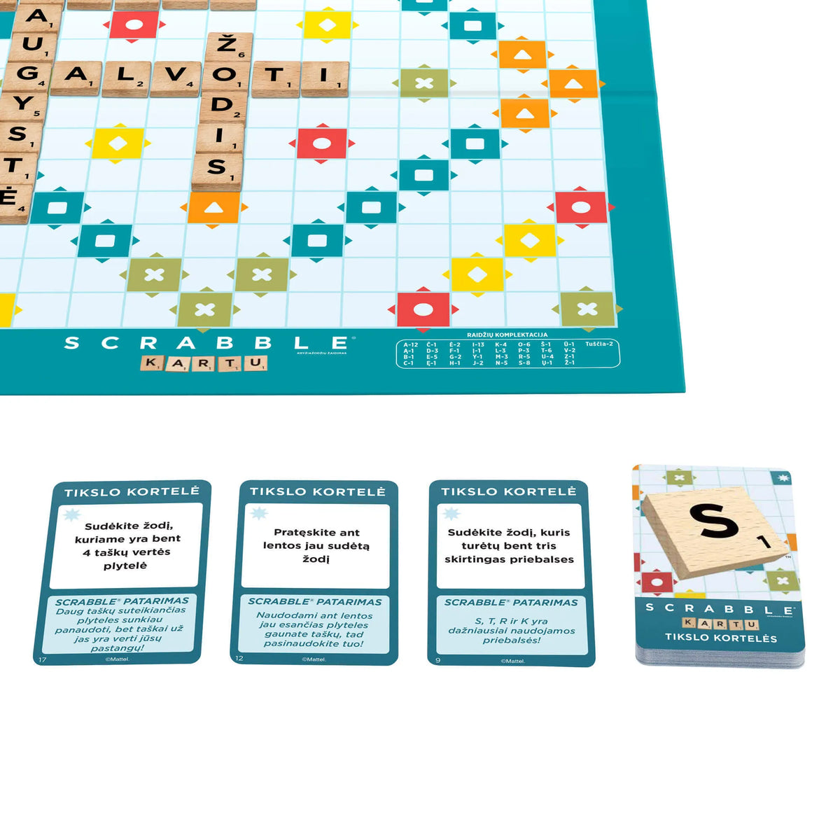 Stalo žaidimas SCRABBLE (medinis, LT)