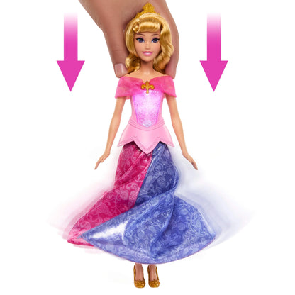 DISNEY PRINCESS lėlė Aurora su spalvos keitimo funkcija (JLK24)